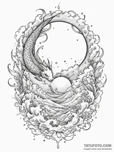 Tattoo sketch a mysterious, glowing orb or cr... - эскиз тату (№1755580325_0, 19.08.2025 05:12) — Tatufoto.com