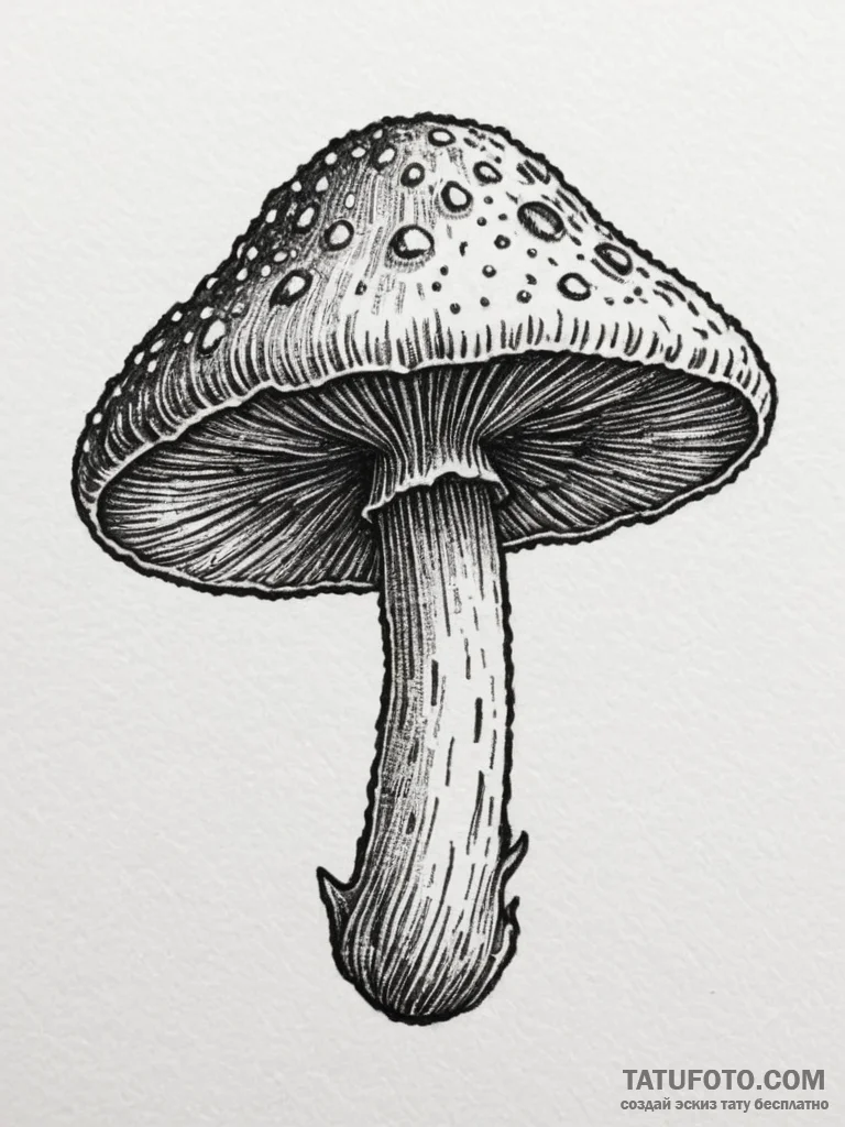 Tattoo design a tiny pixelated mushroom dotwo... - эскиз тату (№1755582683_0, 19.08.2025 05:51) — Tatufoto.com
