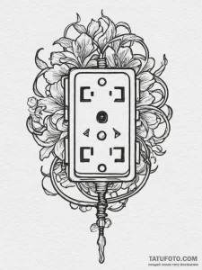 Tattoo design a simple "plug and socket" symb... - эскиз тату (№1755583475_0, 19.08.2025 06:04) — Tatufoto.com