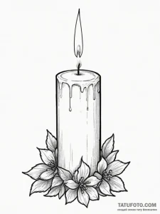 Candle - эскиз тату (№1755584663_0, 19.08.2025 06:24) — Tatufoto.com