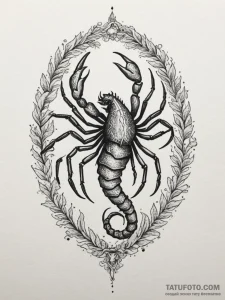 Tattoo design a scorpio scorpion with a singl... - эскиз тату (№1755586835_0, 19.08.2025 07:00) — Tatufoto.com