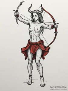 Tattoo sketch a sagittarius archer as an anci... - эскиз тату (№1755587034_0, 19.08.2025 07:03) — Tatufoto.com