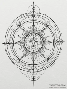 Tattoo design a geometric sphere with the zod... - эскиз тату (№1755588019_0, 19.08.2025 07:20) — Tatufoto.com