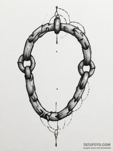 Tattoo sketch a broken chain with one strong,... - эскиз тату (№1755591189_0, 19.08.2025 08:13) — Tatufoto.com