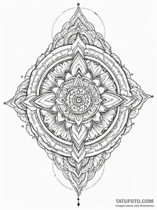 Tattoo design a delicate lace pattern creatin... - эскиз тату (№1755592378_0, 19.08.2025 08:32) — Tatufoto.com