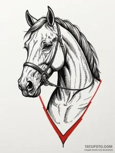 A person grooming a horse., tattoo line art,... - эскиз тату (№1755594758_0, 19.08.2025 09:12) — Tatufoto.com