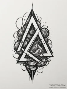 77. tattoo design: a "sila" rune with subtle... - эскиз тату (№1755596936_0, 19.08.2025 09:48) — Tatufoto.com