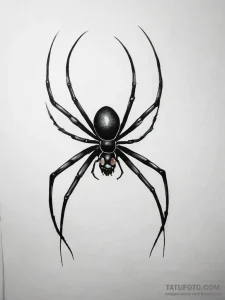 Black widow (spider) - эскиз тату (№1755607827_0, 19.08.2025 12:50) — Tatufoto.com