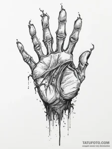 Tattoo design a zombie's decaying hand reachi... - эскиз тату (№1755614552_0, 19.08.2025 14:42) — Tatufoto.com