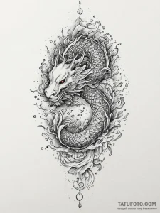 Tattoo design a water droplet creating a perf... - эскиз тату (№1755616199_0, 19.08.2025 15:09) — Tatufoto.com