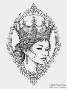 Tattoo design a crown symbolizing the head of... - эскиз тату (№1755617229_0, 19.08.2025 15:27) — Tatufoto.com
