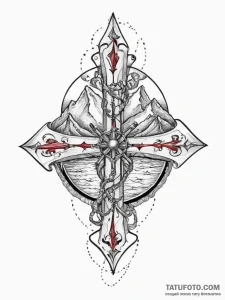A mountain range symbol, tattoo line art, bla... - эскиз тату (№1755618049_0, 19.08.2025 15:40) — Tatufoto.com