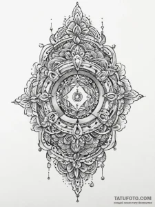 Tattoo design a sturdy, ancient stone well.,... - эскиз тату (№1755619481_0, 19.08.2025 16:04) — Tatufoto.com