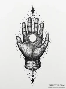 Tattoo sketch a single, glowing light in a va... - эскиз тату (№1755621733_0, 19.08.2025 16:42) — Tatufoto.com