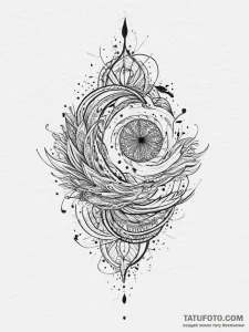 Tattoo sketch a flowing gradient of colors th... - эскиз тату (№1755625779_0, 19.08.2025 17:49) — Tatufoto.com