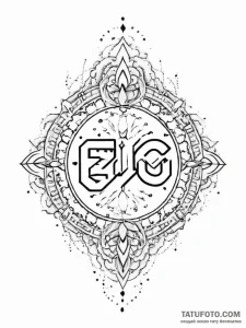 Tattoo design a pixelated "elo" rating icon d... - эскиз тату (№1755627632_0, 19.08.2025 18:20) — Tatufoto.com