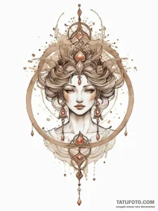 Fortune (goddess/symbol), tattoo sketch desig... - эскиз тату (№1755629917_0, 19.08.2025 18:58) — Tatufoto.com