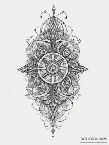 Tattoo sketch an abstract representation of g... - эскиз тату (№1755631372_0, 19.08.2025 19:22) — Tatufoto.com