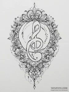 Tattoo sketch a musical note on one partner,... - эскиз тату (№1755634457_0, 19.08.2025 20:14) — Tatufoto.com