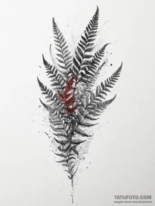 Ellie's fern tattoo from the last of us, tatt... - эскиз тату (№1755636931_0, 19.08.2025 20:55) — Tatufoto.com