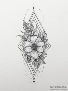 Tattoo sketch: a geometric pattern resembling... - эскиз тату (№1755637142_0, 19.08.2025 20:59) — Tatufoto.com