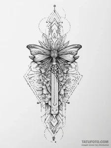 Tattoo design a traditional bow and quiver, s... - эскиз тату (№1755639219_0, 19.08.2025 21:33) — Tatufoto.com