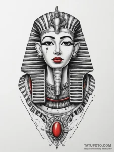 Egyptian sarcophagus, artistic tattoo sketch,... - эскиз тату (№1755639631_0, 19.08.2025 21:40) — Tatufoto.com