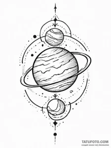 The astrological symbol for a planet (e.g., j... - эскиз тату (№1755640249_0, 19.08.2025 21:50) — Tatufoto.com