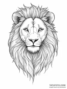 Lion - эскиз тату (№1755640663_0, 19.08.2025 21:57) — Tatufoto.com