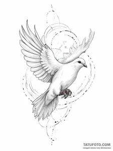 Dove - эскиз тату (№1755641277_0, 19.08.2025 22:07) — Tatufoto.com