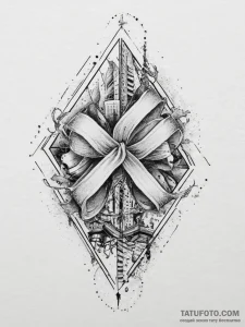 Tattoo design a subtle tribute ribbon in blac... - эскиз тату (№1755642509_0, 19.08.2025 22:28) — Tatufoto.com