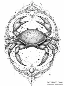 Tattoo design a cancer crab, its shell openin... - эскиз тату (№1755643336_0, 19.08.2025 22:42) — Tatufoto.com
