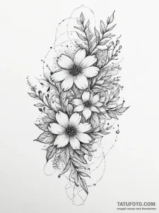 Tattoo design a secret garden with glowing fl... - эскиз тату (№1755643545_0, 19.08.2025 22:45) — Tatufoto.com