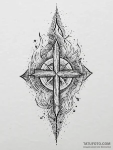 Tattoo sketch a powerful fire swirling into a... - эскиз тату (№1755644577_0, 19.08.2025 23:02) — Tatufoto.com