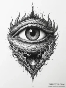 Tattoo sketch a dragon's eye peering through... - эскиз тату (№1755645631_0, 19.08.2025 23:20) — Tatufoto.com
