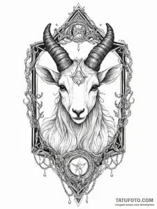 Tattoo design a capricorn goat-fish with the... - эскиз тату (№1755649930_0, 20.08.2025 00:32) — Tatufoto.com