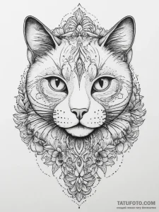 Tattoo design two halves of a simple animal d... - эскиз тату (№1755664674_0, 20.08.2025 04:37) — Tatufoto.com