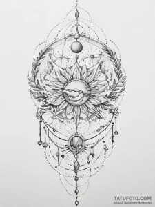 Tattoo design a nebula effect rendered entire... - эскиз тату (№1755667444_0, 20.08.2025 05:24) — Tatufoto.com