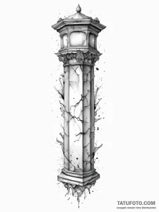 Tattoo sketch a robust archway or pillar, sym... - эскиз тату (№1755667645_0, 20.08.2025 05:27) — Tatufoto.com