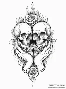 Tattoo design a pair of hands cupped together... - эскиз тату (№1755671379_0, 20.08.2025 06:29) — Tatufoto.com