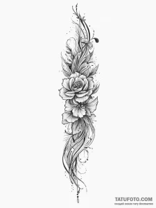 Tattoo sketch a forearm with flowing lines re... - эскиз тату (№1755671577_0, 20.08.2025 06:32) — Tatufoto.com