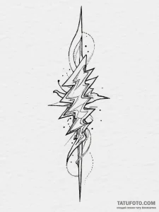 Tattoo design a stylized lightning bolt from... - эскиз тату (№1755672363_0, 20.08.2025 06:46) — Tatufoto.com