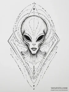 Tattoo design an abstract alien language or s... - эскиз тату (№1755702441_0, 20.08.2025 15:07) — Tatufoto.com
