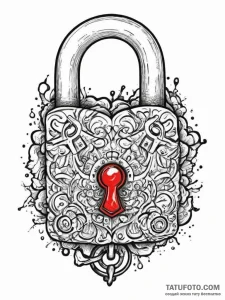Tattoo design a stylized lock on one partner,... - эскиз тату (№1755704080_0, 20.08.2025 15:34) — Tatufoto.com
