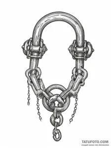 Shackles, tattoo line art, sepia tone sketch,... - эскиз тату (№1755707777_0, 20.08.2025 16:36) — Tatufoto.com