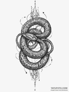 A snake coiled around a crystal, concept art... - эскиз тату (№1755709664_0, 20.08.2025 17:07) — Tatufoto.com