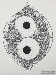 Yin-yang, tattoo flash sheet design, rough sk... - эскиз тату (№1755715261_0, 20.08.2025 18:41) — Tatufoto.com