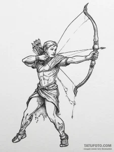 Tattoo sketch a sagittarius archer accidental... - эскиз тату (№1755716731_0, 20.08.2025 19:05) — Tatufoto.com