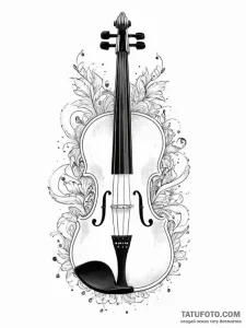 Violin - эскиз тату (№1755717124_0, 20.08.2025 19:12) — Tatufoto.com