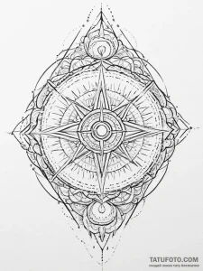 Tattoo design an abstract radar sweep pattern... - эскиз тату (№1755721059_0, 20.08.2025 20:17) — Tatufoto.com